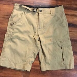 PrAna Zion Beige tan 28 waist 10 length hiking, climbing shorts